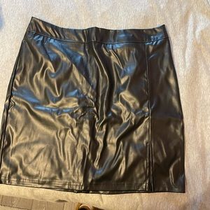Shein leather skirt